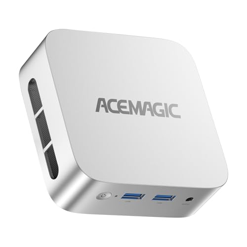 ACEMAGIC K1 Mini PC AMD Ryzen R2544 8GB DDR4 256GB SSD Mini Computers (Turbo 3.7GHz), Win 11 Pro Radeon 4K Triple Display Desktop Computers 3.2USB-C Max 28W, VESA GbE/WiFi/BT Education/Busin