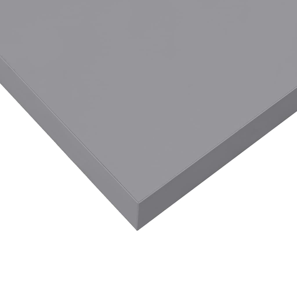 vidaXL Set di 4 mensole sospese da parete moderne, in MDF grigio a nido d'ape, struttura in metallo, sistema di montaggio invisibile
