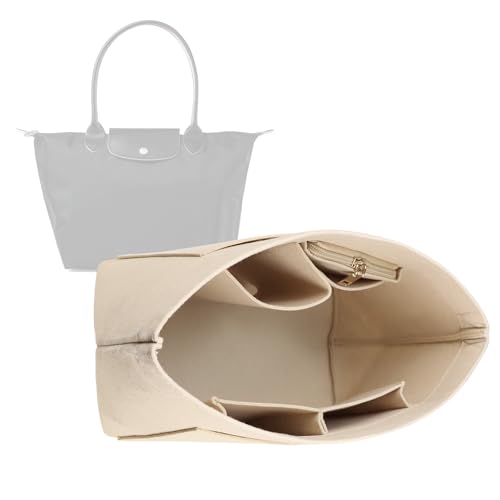 Organizador de bolsa para bolsas Longchamp Le Pliage Neo organizador de inserção de campeão longo 1012bege-M