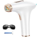 Haarlosy Epilatore Luce Pulsata Indolore IPL, 999.900 Flash per Uso Epilatore Laser 3 IN 1 con Finestra 5cm², 9 Livelli Regolabili per Donna e Uomo Viso, Ascelle, Gambe, Corpo GLY01 (Bianco)
