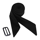 VASANA 175 CM Length Womens Black Wide Felt Overcoat Waist Belt with Buckle Wrap Corset Cinch Tie Trench Coat Replacement Belt for Jacket