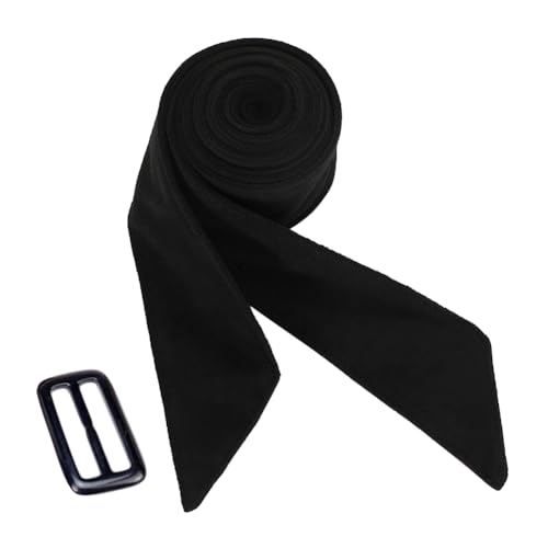 175 CM Length Womens Black Wide Felt Overcoat Waist Belt with Buckle Wrap Corset Cinch Tie Trench Coat Replacement Belt for Jacket