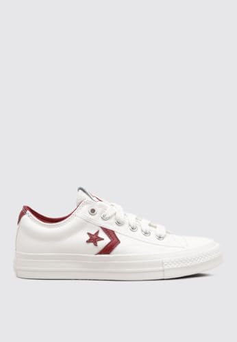 Converse Star Player 76 - Women's (A12591C, Egret/Park Red/Egret)2