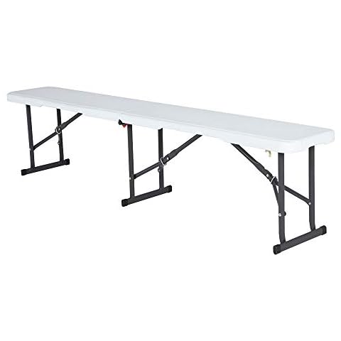 Lifetime 80305 6 Ft/1.83 m Fold in Half Bench, White, 9.8 cm*96.0 cm*30.5 cm Cover