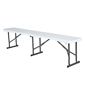 Lifetime 80305 6 Ft/1.83 m Fold in Half Bench, White, 9.8 cm*96.0 cm*30.5 cm