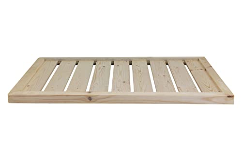 Kistenkolli Altes Land Hundebett Holzunterlage optional mit Kissen 110x79x4,5cm Hundekorb Tierbett Hundekissen Schlafplatz Vintage Hundesofa (Natur ohne Kissen)