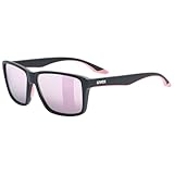 Uvex solus - Sportbrille für Damen und Herren - 100% UVA-, B, C Schutz - verspiegelt - black matt/mirror pink - one size