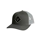 King's Camo Unisex Adult Diamond Elk Patch Trucker Style Richardson Mesh Adjustable Snapback Hat, OSFA, Beetle/Quarry