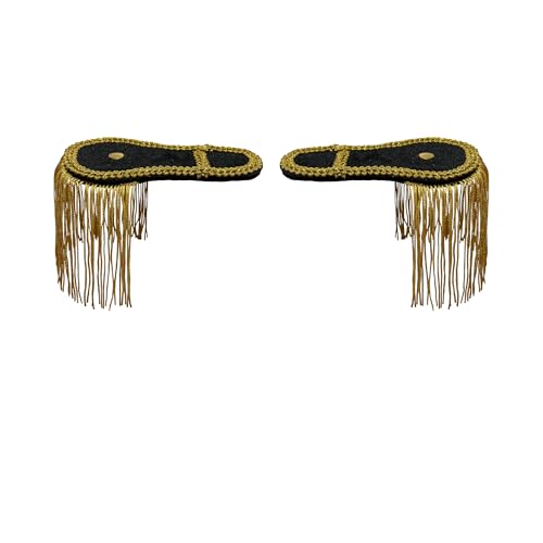 EverJoy Party Ringmaster Shoulder Epaulettes Gold Fringe Costume Accessory for Halloween Cosplay & Dress-Up Events
