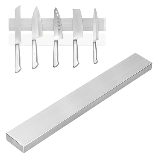 Portacoltelli magnetico da 30 cm, striscia magnetica in acciaio inossidabile, nessuna perforazione richiesta, porta coltelli cucina, forza super magnetica, adatto a tutti i coltelli