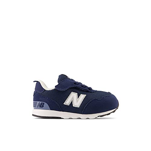 New Balance Kid's 515 V1 New-b Hook and Loop Sneaker, Nb Navy/White, 3.5 Infant3