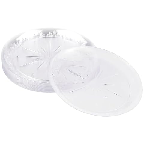 MATANA 20 Clear Reusable Dinner Plates Cover