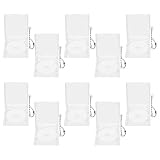 GALPADA Portachiavi Porta CD Mini 10 Pezzi Custodia Trasparente, Accessorio in Plastica per Album Musicale, per Decorare Borse e Zaini Scolastici