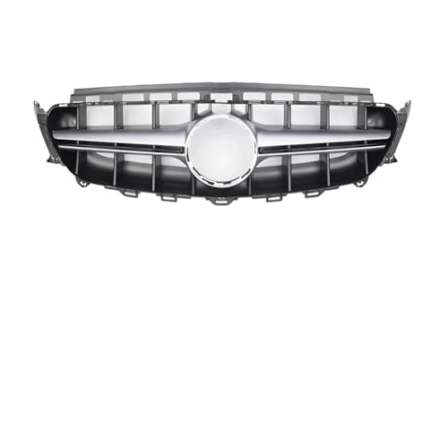 メルセデス Eクラス W213 2016-2020 スポーツフロントグリルメッシュバンパーカバー ABSグロスブラック AMGスタイル 外装チューニングアクセサリーに適合(GT Silver-A)