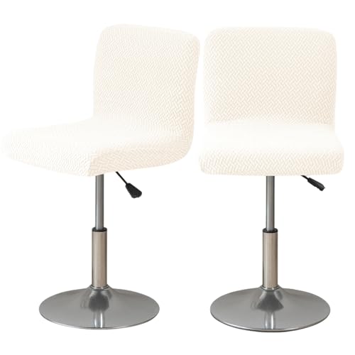 Image of Chair Covers Bar Stool Cover 2pc Bar Chair Cover Swivel Bar Stool Slipcover | Stretch Counter Height Bar Stool Cover High Back Chair Cover Counter Stool Bar Chair Covers for Kitchen Pub Dining Room,46