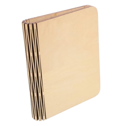 ABOOFAN Book Folding Light Shell Diy Wood Cover Book Light Hard Shell Stylish Diy Supply