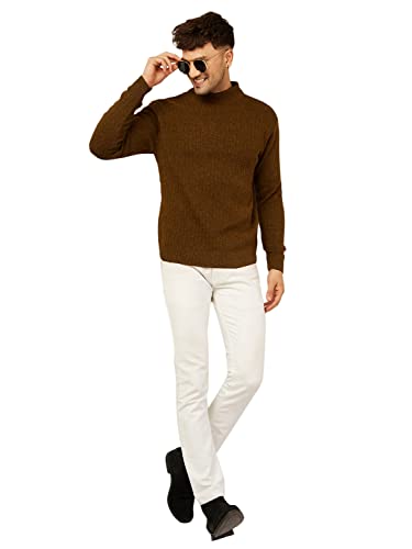 Image of Kvetoo Men High Neck Full Sleeve Winter Woolen Sweater