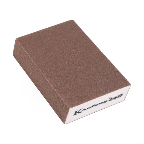 Gdfnmogo Lot de blocs d'éponges de ponçage avec grain 60/80/120/240 pour une utilisation humide ou sèche, patins de ponçage en mousse souple pour bois, métal, peinture, plastique, cloison sèche