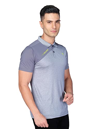Image of TECHNOSPORT Men's Polyester Slim Fit T-Shirt