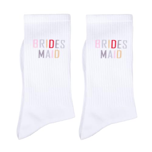 2 Pairs White Bride Socks Bridesmaid Gifts Bridesmaid Proposal Gifts