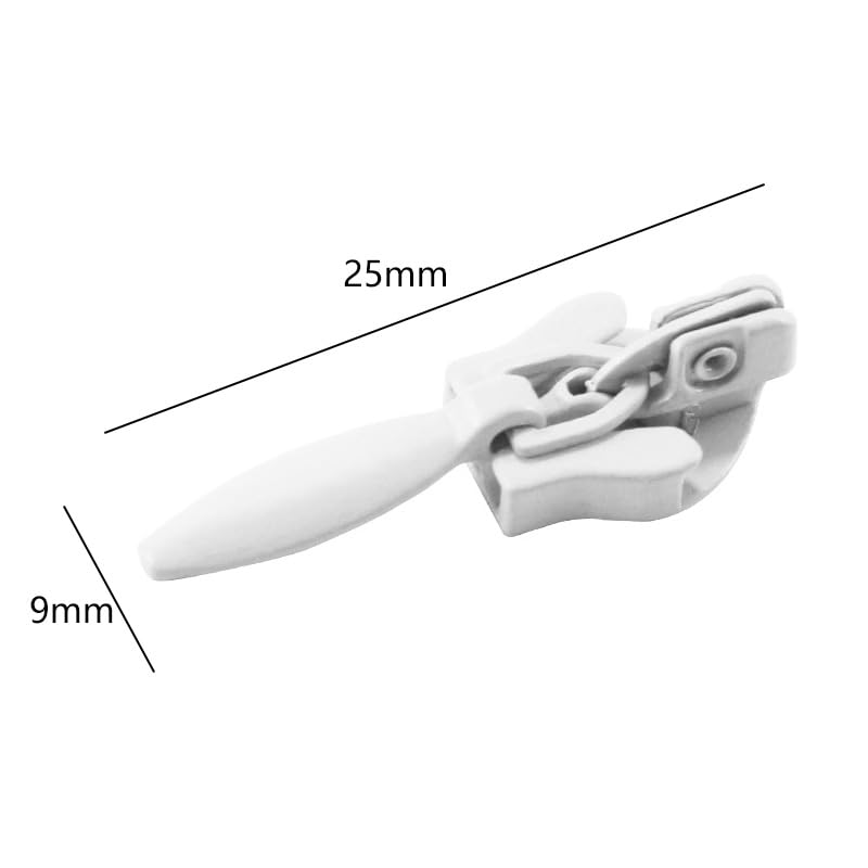 Tirador de cremallera fijo, 20 piezas 3# Extractor deslizante de cremallera de metal invisible Herramienta de costura DIY Kit de reparación de cremallera Funda de almohada de repuesto Vestido Cabeza d