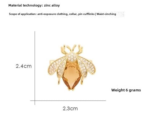 Image of Bee Pin and Brooch - Women's Retro Honeycomb Fashion Rhinestone Sunflower Brooch - Cute Cartoon Personality Enamel Oil Drop Color Insect Pin