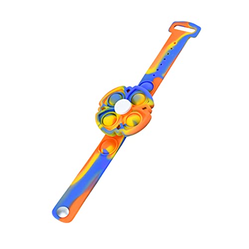 Pop Fidget Bracelet Spinners,Rotatable Bracelet Spinner,Suitable for Kids and Adults Needs Stress Relief Silicone Wristband (Camouflage Red)