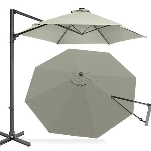 OPOLDBDMAC 3.0m 3.5m Toile De Remplacement Parasol De Terrasse Bâche De Remplacement pour Parasol...