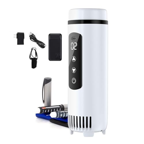 「0〜18℃低温保存&ショルダーバッグ」 HANSHUMY 携帯型インシュリン冷蔵コップ 10000mAh/20000mAh大容量電池 インスリンケース インシュリンクーラーボックス 薬用冷蔵カップ 旅行 静音30dB