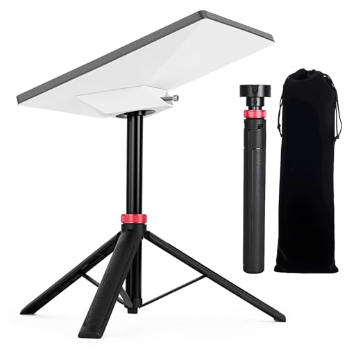 Portable Tripod Stand for Starlink Mini – Compatible with New & Old Pipe Mount Adapters, Lightweight 0.9 lb Aluminum Folding Base with Carry Bag for Camping, RV, Travel