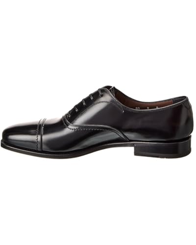 Genuine SEUL (EE/Wide) Leather Cap Toe Welted Oxford Formal Men's Black Dress Shoes (Salvatore2