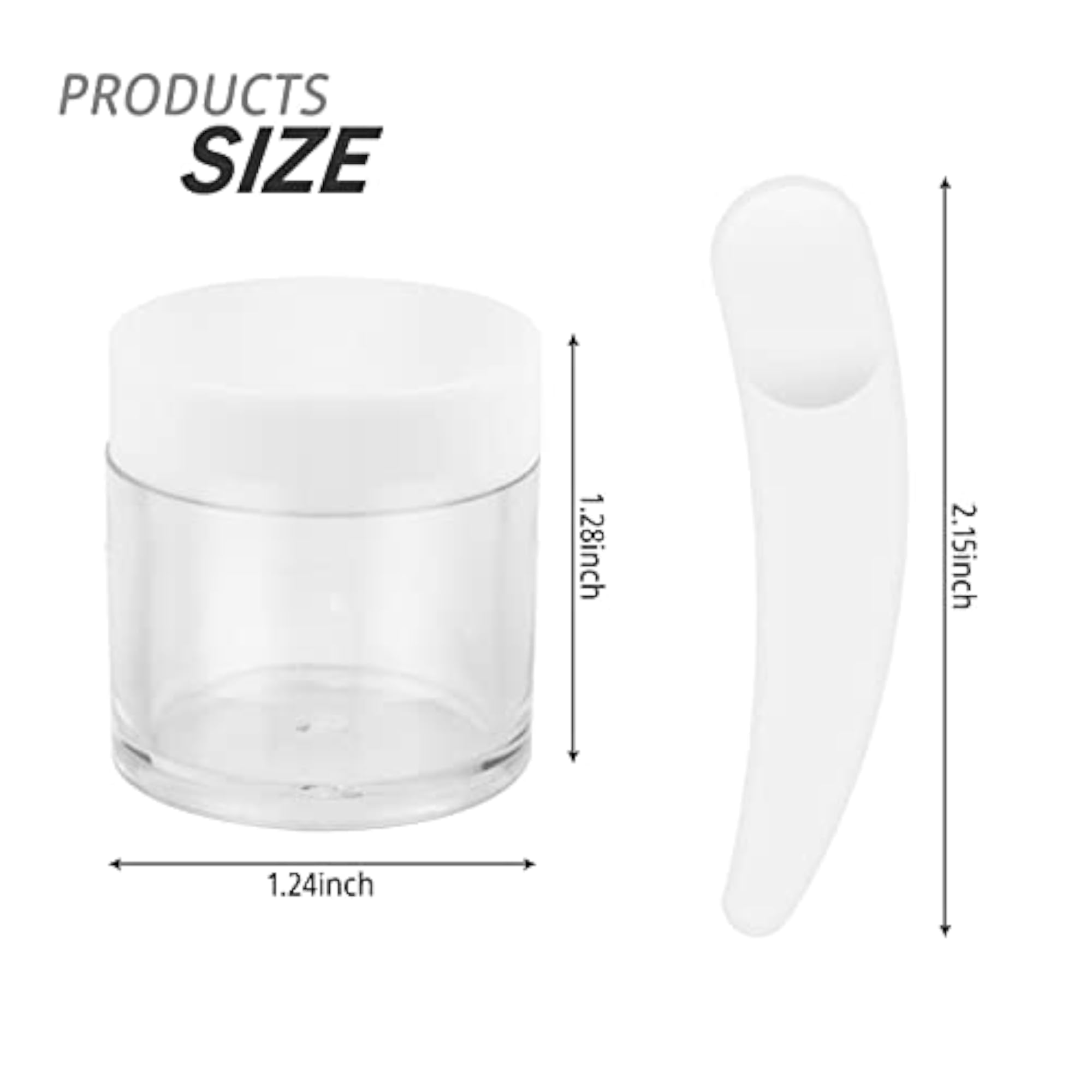 12 Pcs Empty Cosmetic Jars with Spatula for Travel