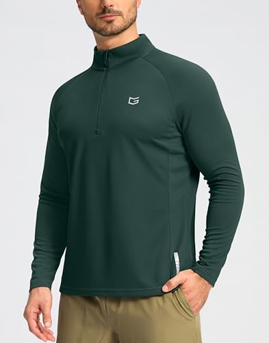 Image of G Gradual Men's Quarter Zip Pullover Running Athletic Shirts Long Sleeve | Lightweight, Quick Dry, Moisture Wicking, Sun Protection, 1 /4 Zip Golf Pullover for Men Workout, Gym, Hiking, Casual