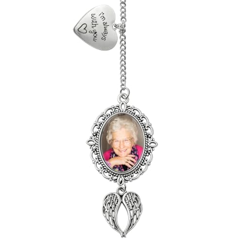 Wedding Bouquet Photo Charm Vintage Memorial Pendant for Walk Down Aisle