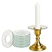 Biedermann & Sons Plain Glass Candle Wax Bobeches, Clear, 2.75 Inch - Set of 12