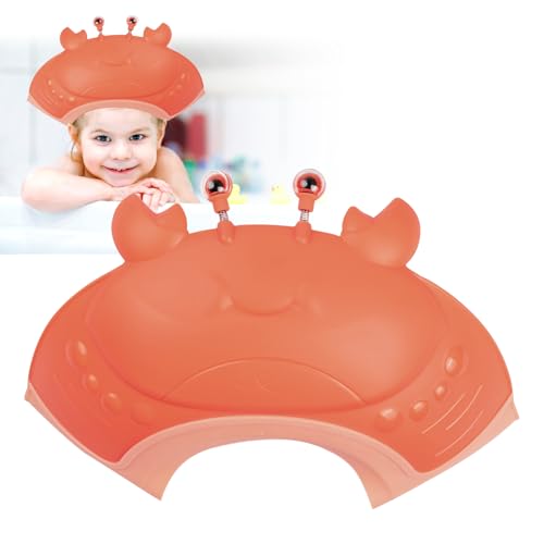 Gorro Ducha Niños, Sombrero Baño Champu Bebé Ajustable Visera Baño Infantil Protección para el Lavado del Cabello para Niños, Protege Los ojos y las orejas para Niños Bebés (Rosa)