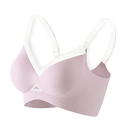 Soutien-gorge d'allaitement sans fil anti-compression violet S