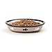 PetRageous 10070 Oval City Pets Stoneware Cat Bowl 6.25-Inch Wide and 1.5-Inch Tall Saucer with 1-Cup Capacity is Dishwasher and Microwave-Safe for Small Cats or Large Cats, Black and Brown