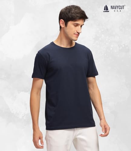 Image of Men T Shirt Cotton Round Neck | Solid Cotton Tee Half Sleeve | Breathable Casual T Shirt for Men | Stylish Round Neck Casual Wear | 12 Colors