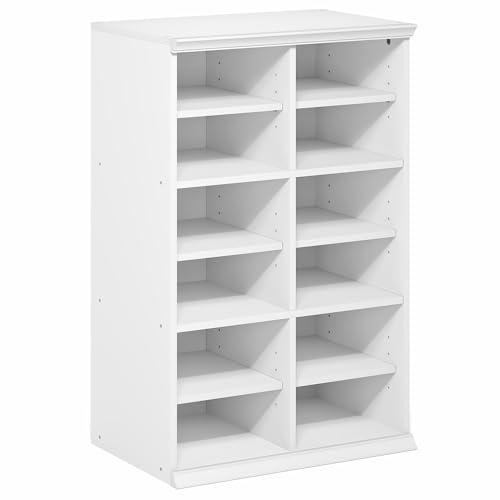Image of Furinno FANO Closet Organizers and Storage, 12-Cube Closet Organizer with Adjustable Shelves, Stackable Open Shelf Closet Shelves, 15.9 x 23.6 x 36.2 for Wardrobe, Bedroom, Living Room, White