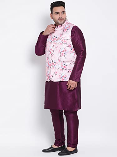 Image of hangup 3pc Kurta Pajama Basket New 3pc 10ADarkPurpleSILKKP Par