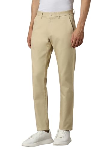 Image of Allen Solly Men Mid Rise Regular Fit Casual Pants