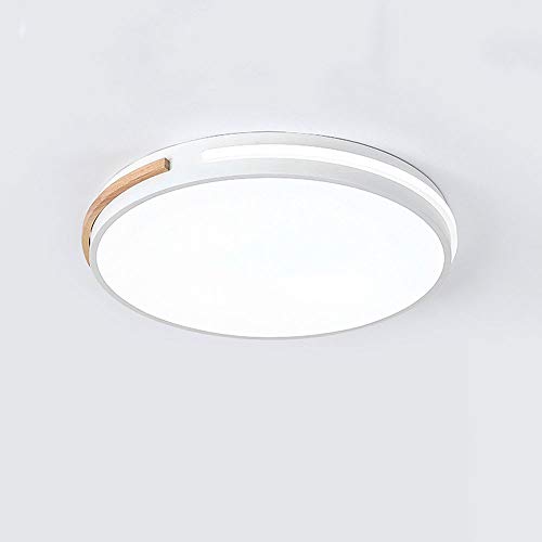 Lustre LED nordique bois blanc grand plafonnier tri-tone économique