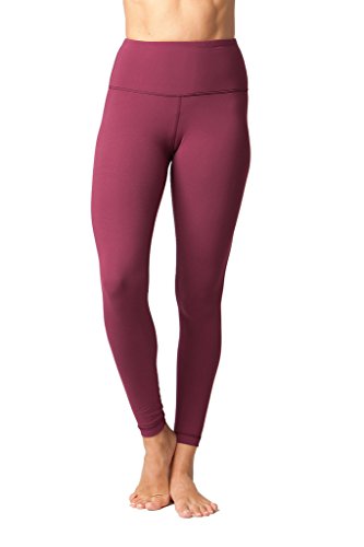Yogalicious High Waist Ultra Soft Lightweight Leggings -  High Rise Yoga Pants - Cherry