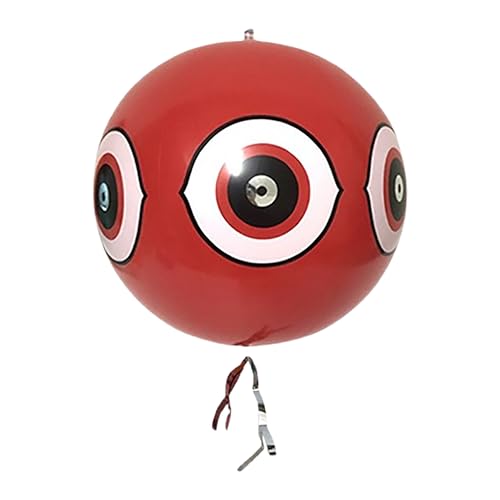 PESTEZE Large 15' Red Bird Predator-Eye Balloon Deterrent [1 Pack] Predators Unwanted Pest Birds Like Pigeons, Gulls, Geese & Critters from Pools & Yards Without Harming Them to Protect Property