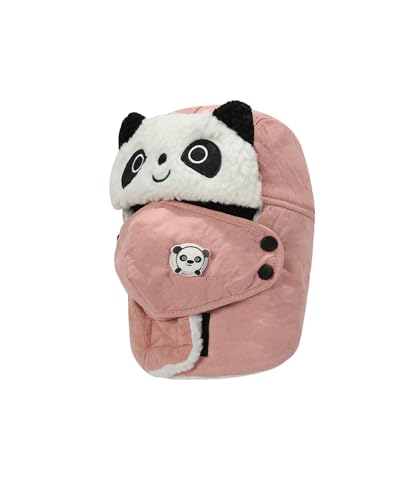 Winter Boy Trapper Trooper Hat Outdoor Warm Girls Ski Cap Windproof Mask Ear Flaps Hats for Kids (Polyester, Pink)