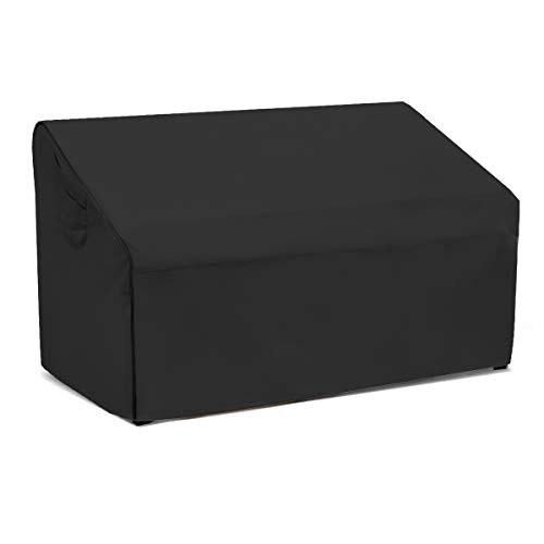 Honest Patio Loveseat Cover, 100% Waterproof Outdoor Sofa Cover,Durable Patio Bench Cover, Lawn Patio Furniture Covers with Air Vent (78\" L x 34\" D x 32\" H,Black)
