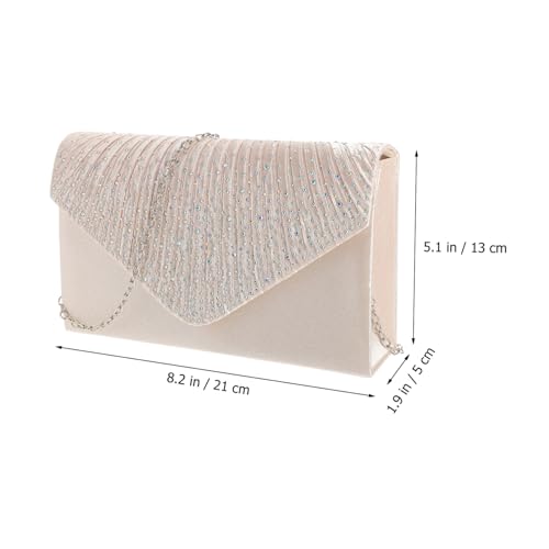 Pochette invité de mariage dorée chic pour robe de bal - 6