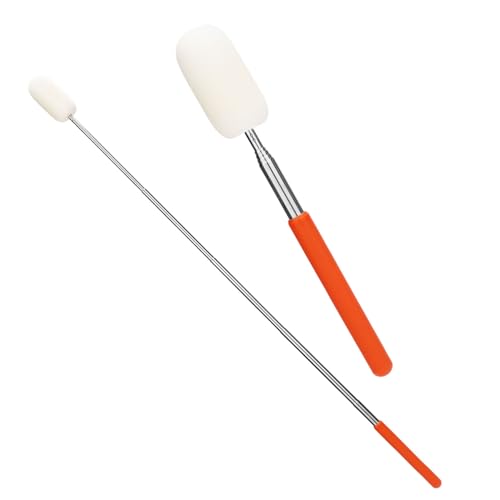 Image of 2pcs Telescoping Sponge Stick for Pottery, Retractable Ceramic Mud Tools Clay Sponge on a Stick with Handle for Cleanup Excess Water from Tall or Narrow Pottery(Large,Extend up to 28.35in)