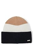 hugo boss kaschmir mantel Hochwertige Verarbeitung BOSS Damen Zuria Colour-Block-Mütze aus Wolle mit Kaschmir Gemustert Stck